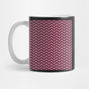 Light and Dark Purple Wavy Lines Pattern Mug